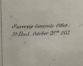 Vintage Surveyor's Map of Michigan 1857