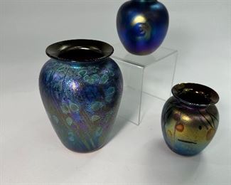 Hand Blown Art Glass Vases