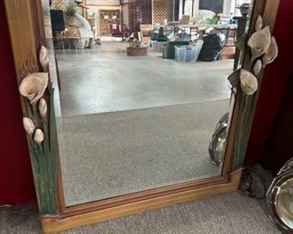 Wall Mirror with Calla Lily Detail