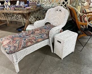 Time to put your feet up! 
Nice wicker chaise
