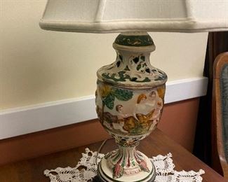 Vintage Capodimonte Table Lamp