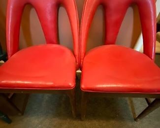 Fabulous MCM Red  Chairs