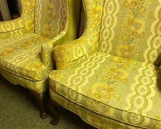 Pair of Vintage Woodmark Original WingBack Chairs