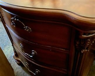 1 of 2 End Tables Matching King Sized Bedroom Set