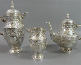 Fine silver tea set