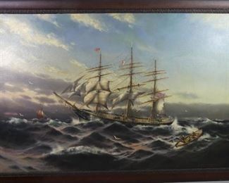 T. Valenkamph large marine painting
