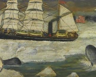 Nantucket ship ARGO whaling painting