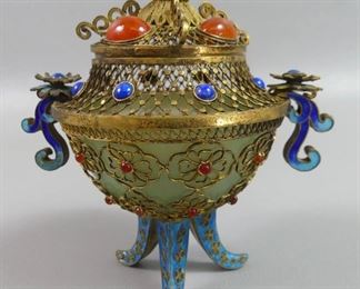 Fine jade and enamel 