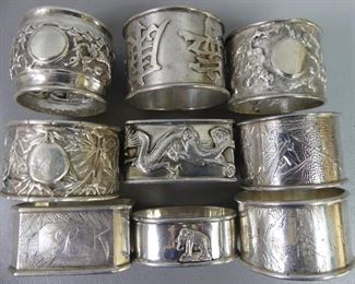 Chinese silver napkin rings