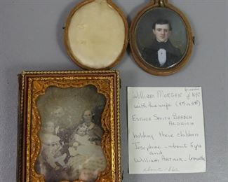 Fine early portrait and later dag of Wm. Morgan 
