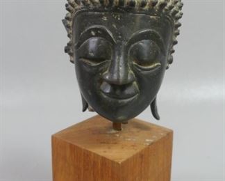 bronze buddha head