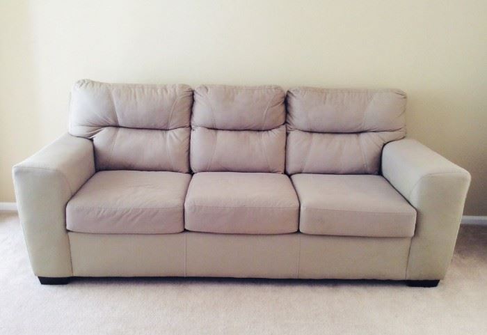 Taupe Microfiber Sofa