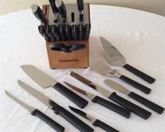Calphalon Knife Block Set and Other Assorted Knives