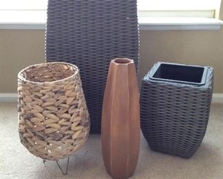 Plant Holders, Vase, and Basket Type Hurricane Candle Enclosure.