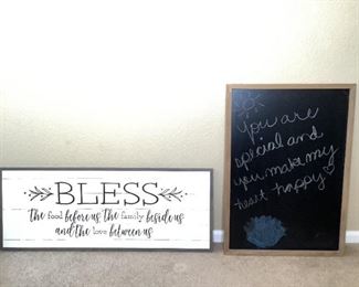 Chalkboard and Kitchen Wall Art