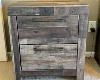 Ashley Furniture Gray Distressed Nightstand