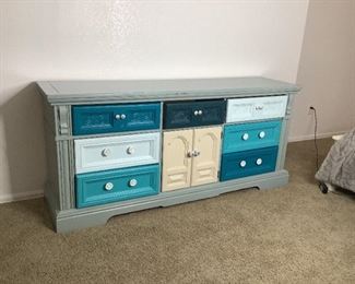 Burlington House Grey and Blue Dresser