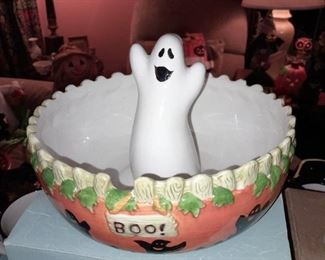 Halloween Ghost Ceramic Treat Bowl