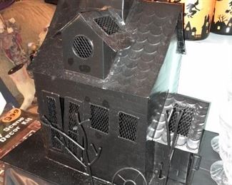 BIG Halloween House Tea Light Candle Holder
