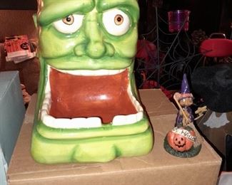 Halloween Frankenstein Ceramic Candy Bowl