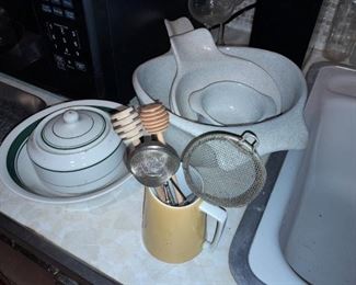 Assorted Kitchen Contents (Glassware, China, Dishware, Etc.)