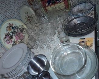 Assorted Kitchen Contents (Glassware, China, Dishware, Etc.)