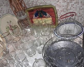Assorted Kitchen Contents (Glassware, China, Dishware, Etc.)