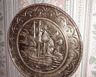 Ship Brass Wall Art