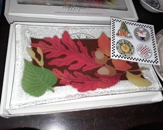Peggy Carr Glass Fall Themed Plate W/ Box