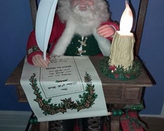 *WORKING* Santa Writing At Desk Animated Motionette Figure