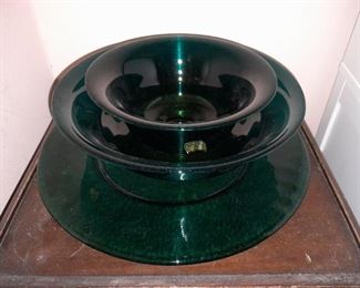 Antique Green Colored Glassware