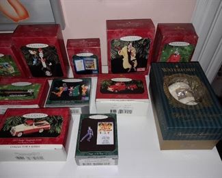 Assorted Vintage Collectible Hallmark Keepsake Ornaments In Box (Disney, Etc.)