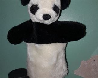 Vintage Panda Bear Hand Puppet
