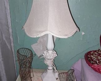 White Candlestick Lamp