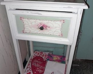 Floral Painted Nightstand (2 Available)