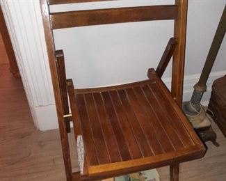 Antique Wooden Folding Chairs