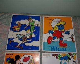 Vintage Children's Puzzles (Disney, Smurfs, Etc.)