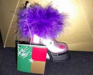 Lord & Taylor Glass Shoe Ornament