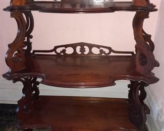 Antique Carved Wall Unit Shelf