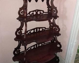 Antique Carved Wall Unit Shelf