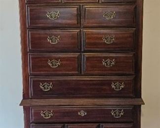 Vintage High boy dresser chest 