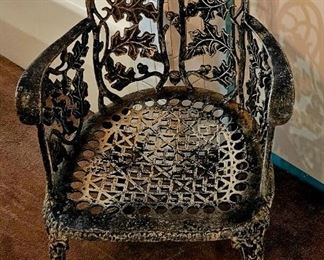 Heavy cast iron metal chair