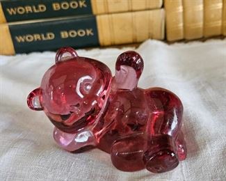 Fenton glass bear