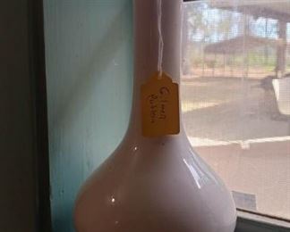 Gilmer Pottery Vases Pink And white 