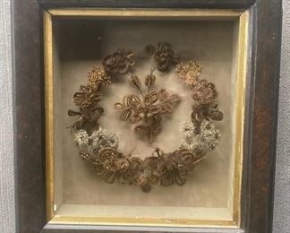 antique Victorian hair wreath