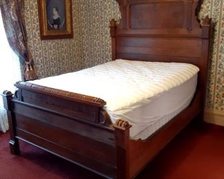 Victorian furniture, side rails head and foot board
