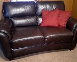leather love seat