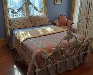 Victorian furniture, wrought iron bed