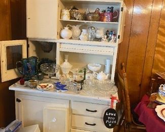Hoosier Cabinet and lots of collectibles