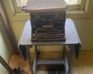 Antique Typewriter,stand and instruction manuel